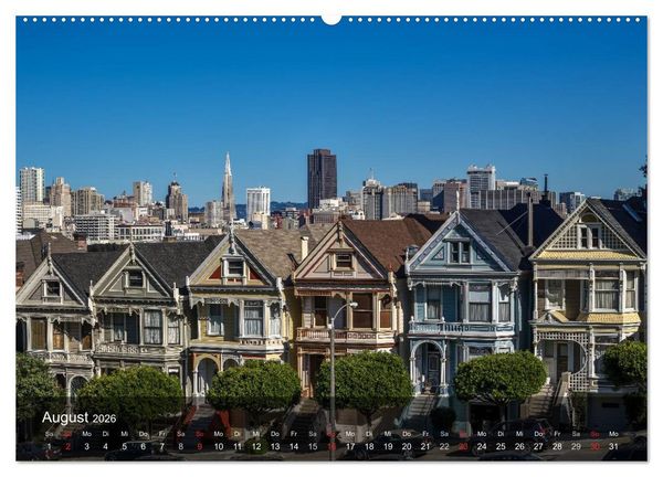 Produktbild: San Francisco Impressionen Tag und Nacht (hochwertiger Premium Wandkalender 2026 DIN A2 quer), Kunstdruck in Hochglanz