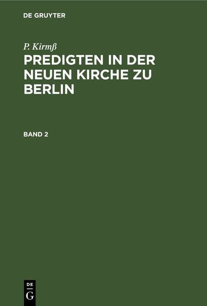 Produktbild: Predigten in der Neuen Kirche zu Berlin. Band 2
