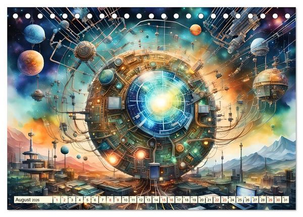 Produktbild: Vernetzte Visionen (Tischkalender 2026 DIN A5 quer), CALVENDO Monatskalender