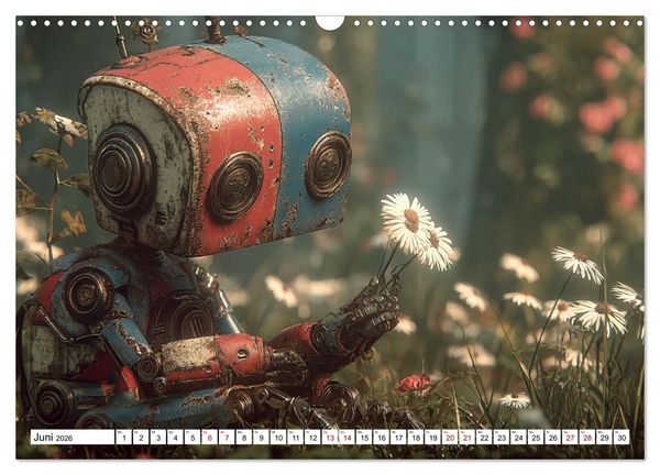 Produktbild: Roboter &ndash; Technik, Poesie und ein Hauch Magie (Wandkalender 2026 DIN A3 quer), CALVENDO Monatskalender