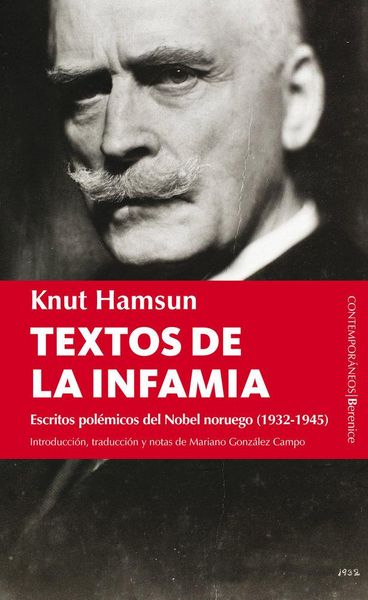 Produktbild: Textos de la infamia : escritos pol&eacute;micos del Nobel noruego, 1932-1945