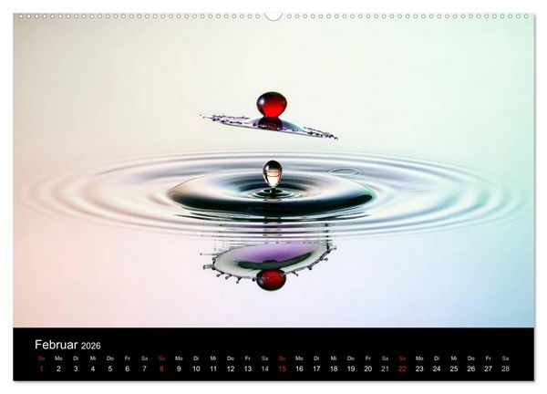 Produktbild: Liquid Art - Magische Momente mit Wassertropfen (Wandkalender 2026 DIN A2 quer), CALVENDO Monatskalender