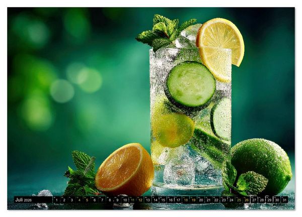 Produktbild: Eiskalt erwischt - Aromawasser (Wandkalender 2026 DIN A4 quer), CALVENDO Monatskalender
