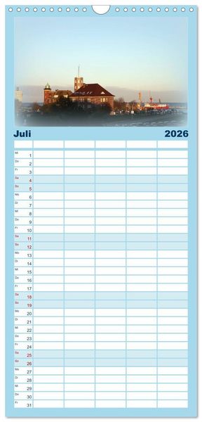 Produktbild: Familienplaner 2026 - Nordseefeeling - Cuxhaven mit 5 Spalten (Wandkalender, 21 x 45 cm) CALVENDO