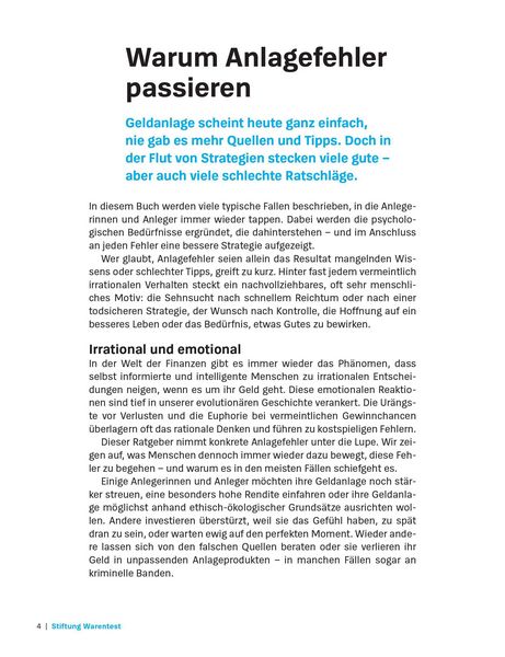 Produktbild: Die gr&ouml;&szlig;ten Anlagefehler und wie man sie vermeidet