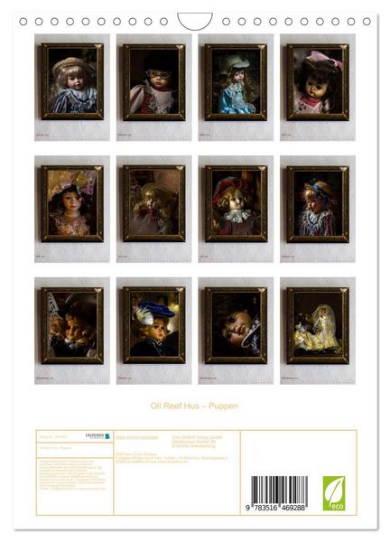 Produktbild: Oll Reef Hus &ndash; Puppen (Wandkalender 2026 DIN A4 hoch), CALVENDO Monatskalender