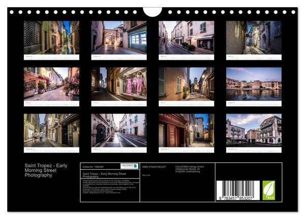 Produktbild: Saint Tropez - Early Morning Street Photography (Wandkalender 2026 DIN A4 quer), CALVENDO Monatskalender