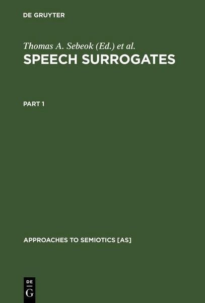 Produktbild: Speech Surrogates. Part 1