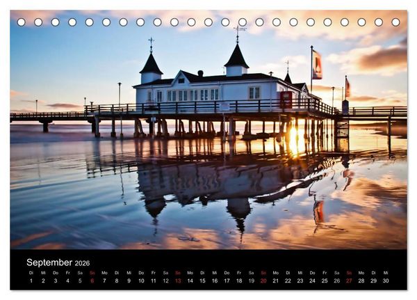 Produktbild: Usedom 2026 Rendezvous zwischen Ahlbeck und Heringsdorf (Tischkalender 2026 DIN A5 quer), CALVENDO Monatskalender