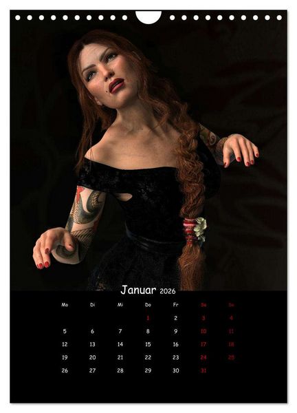 Produktbild: Portraits von t&auml;towierten Frauen (Wandkalender 2026 DIN A4 hoch), CALVENDO Monatskalender