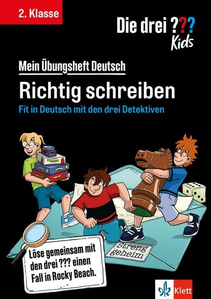 Produktbild: Die drei ??? Kids: Mein &Uuml;bungsheft Deutsch 2. Klasse &ndash; Richtig schreiben