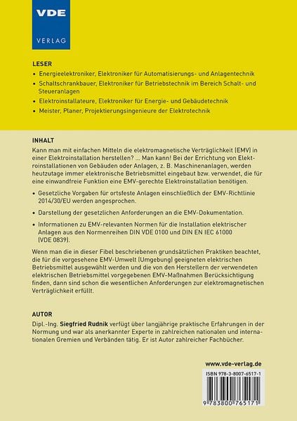 Produktbild: EMV-Fibel für Elektrofachkräfte – Errichten von Niederspannungsanlagen gemäß DIN VDE 0100-444