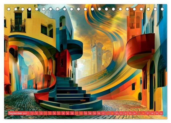 Produktbild: Das Paradies der tanzenden H&auml;user (Tischkalender 2027 DIN A5 quer), CALVENDO Monatskalender