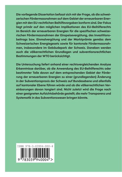 Produktbild: F&ouml;rdermassnahmen zum Ausbau der erneuerbaren Energien