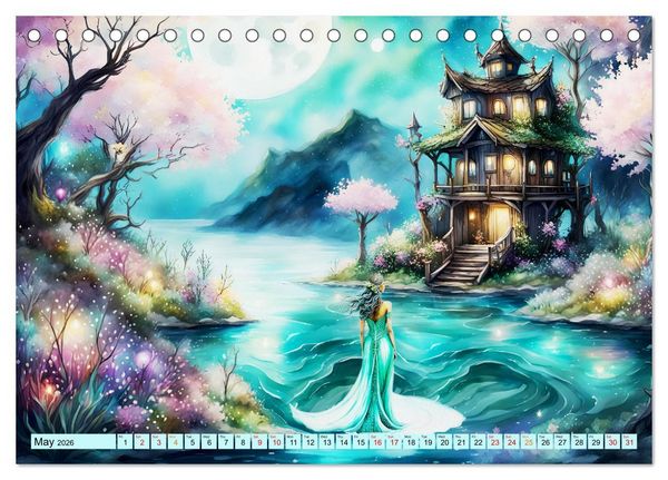 Produktbild: Enchantress of nature (Desk Calendar 2026 DIN A5 landscape), CALVENDO 12 Month DeskCalendar