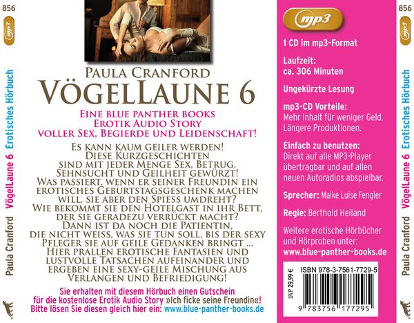 Produktbild: VögelLaune 6 | 9 geile erotische Sex-Geschichten | Erotik Audio Story | Erotisches Hörbuch MP3CD