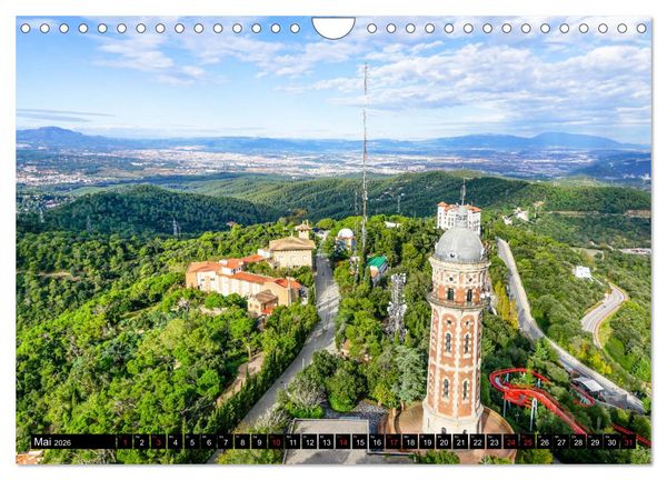 Produktbild: Barcelona - &Uuml;ber den D&auml;chern Kataloniens (Wandkalender 2026 DIN A4 quer), CALVENDO Monatskalender