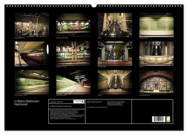 Produktbild: U-Bahn-Stationen Hannover (Wandkalender 2026 DIN A2 quer), CALVENDO Monatskalender