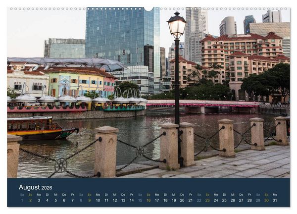 Produktbild: Singapur bei Nacht und Tag (Wandkalender 2026 DIN A2 quer), CALVENDO Monatskalender