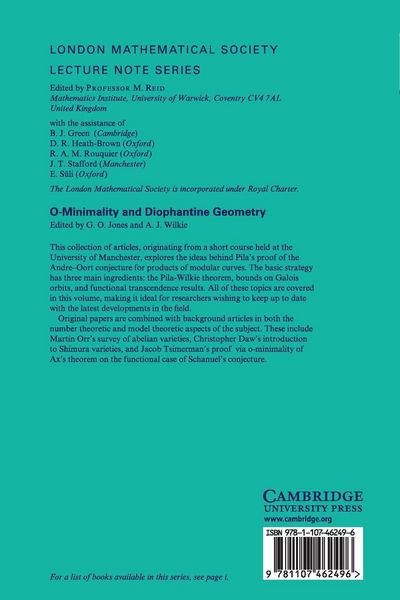 Produktbild: O-Minimality and Diophantine Geometry
