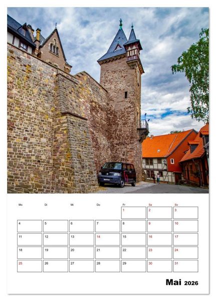 Produktbild: Schloss Wernigerode - Terminplaner (Tischkalender 2026 DIN A5 hoch), CALVENDO Monatskalender