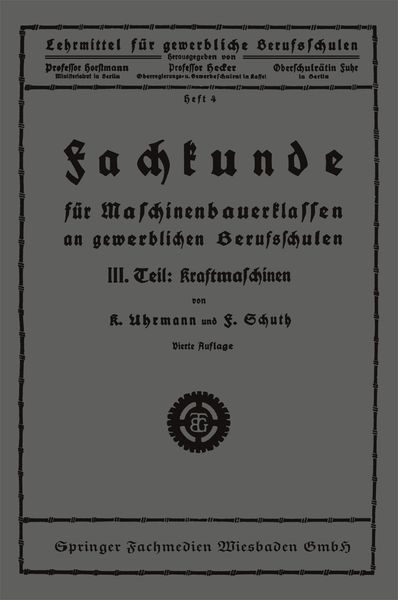 Produktbild: Fachkunde f&uuml;r Maschinenbauerklassen an gewerblichen Berufsschulen