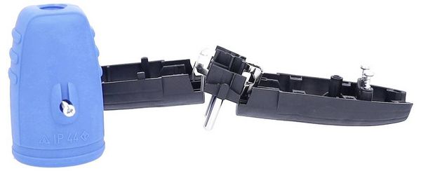 Produktbild: AS Schwabe 62401 Schutzkontaktstecker Gummi 230V Blau IP44