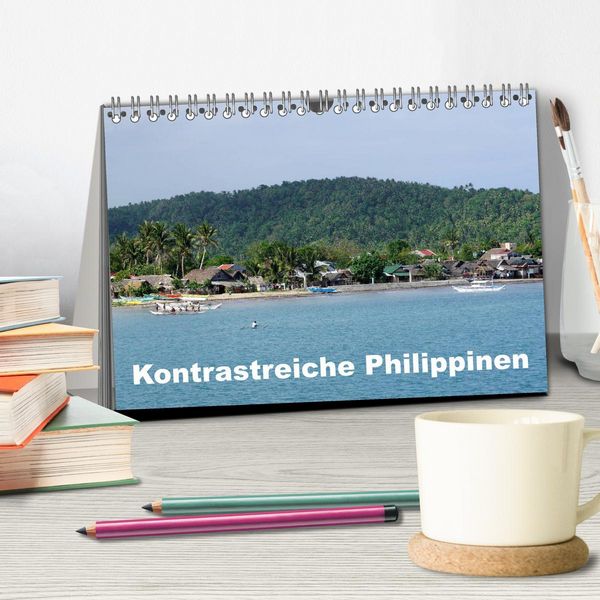Produktbild: Kontrastreiche Philippinen (Tischkalender 2026 DIN A5 quer), CALVENDO Monatskalender
