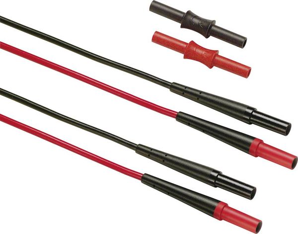 Fluke TL221 Sicherheits-Messleitungs-Set Lamellenstecker 4 mm Lamellenstecker 4 mm 1.50 m Schwarz, Rot 1 St.