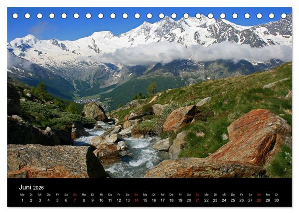Produktbild: Zauber der Berge. Die Schweizer Alpen (Tischkalender 2026 DIN A5 quer), CALVENDO Monatskalender