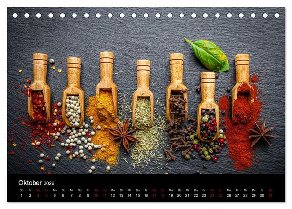 Produktbild: Spice Art - Gew&uuml;rze in Szene gesetzt (Tischkalender 2026 DIN A5 quer), CALVENDO Monatskalender