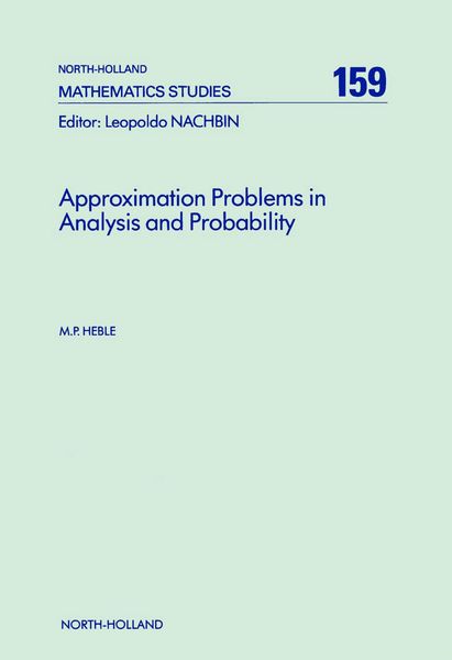 Produktbild: Approximation Problems in Analysis and Probability