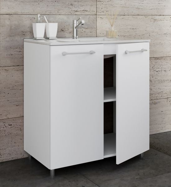 Produktbild: 2-tlg. Stand Waschplatz Waschtisch Badinos Dreht&uuml;r