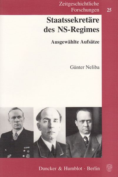 Produktbild: Staatssekret&auml;re des NS-Regimes.