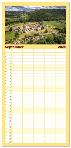 Produktbild: Familienplaner 2026 - Gro&szlig;britannien - Wales mit 5 Spalten (Wandkalender, 21 x 45 cm) CALVENDO