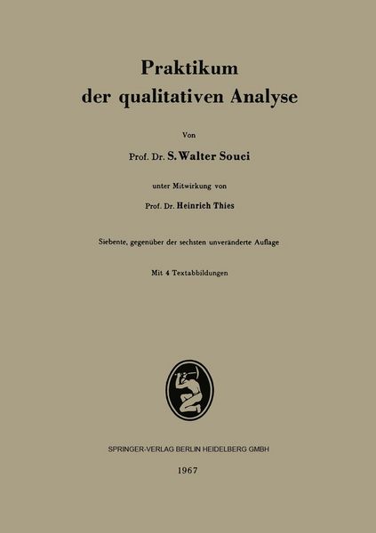 Produktbild: Praktikum der qualitativen Analyse