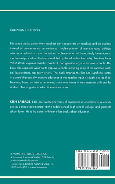 Produktbild: Teachers Know What Works