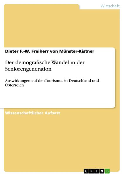Produktbild: Der demografische Wandel in der Seniorengeneration