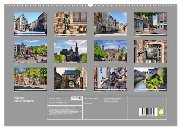 Produktbild: Aachen - Ansichtssache (hochwertiger Premium Wandkalender 2026 DIN A2 quer), Kunstdruck in Hochglanz