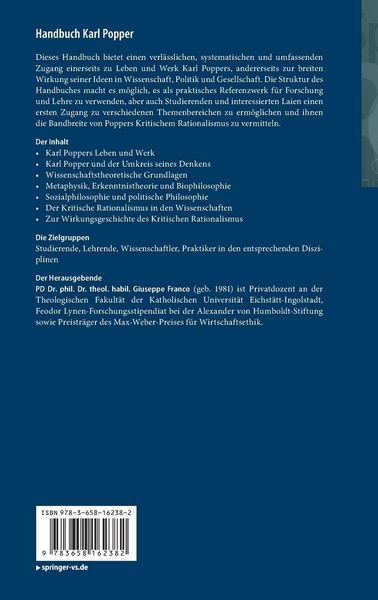 Produktbild: Handbuch Karl Popper