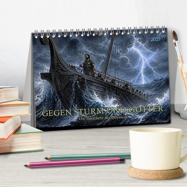 Produktbild: Gegen Sturm und G&ouml;tter: Die Heimkehr des Odysseus (Tischkalender 2027 DIN A5 quer), CALVENDO Monatskalender