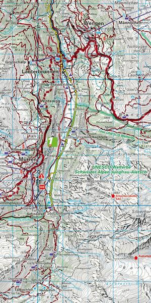 Produktbild: KuF Schweiz Wanderkarte 18 Jungfrau Region 1 : 60 000