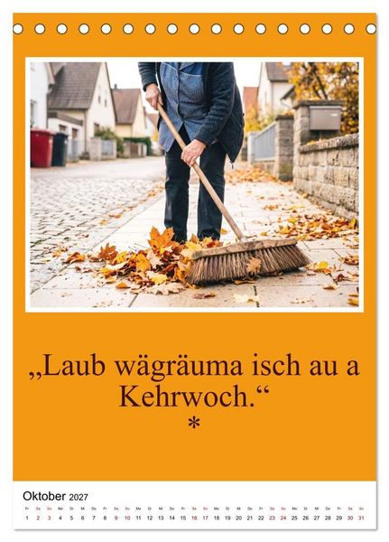 Produktbild: Schw&auml;bische Mundart - A Brezl ohne Salz isch wie a Dag ohne Bruddla (Tischkalender 2027 DIN A5 hoch), CALVENDO Monatskalender