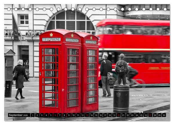Produktbild: LONDON Stadtansichten (Tischkalender 2026 DIN A5 quer), CALVENDO Monatskalender