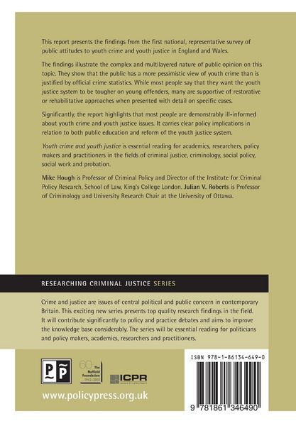Produktbild: Youth crime and youth justice