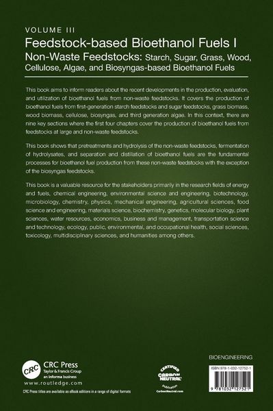 Produktbild: Feedstock-based Bioethanol Fuels. I. Non-Waste Feedstocks