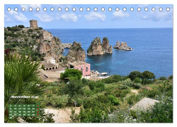 Produktbild: Sizilien &ndash; von Cefal&ugrave; bis Trapani (Tischkalender 2026 DIN A5 quer), CALVENDO Monatskalender