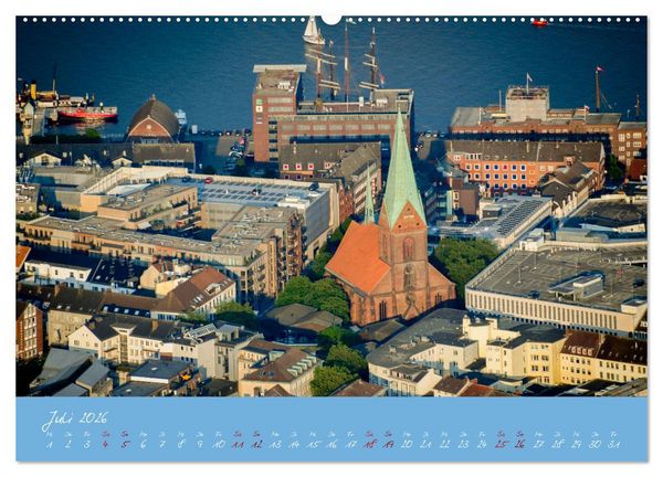 Produktbild: Kiel aus der Luft - Die Stadt an der F&ouml;rde aus dem Ballon fotografiert (Wandkalender 2026 DIN A2 quer), CALVENDO Monatskalender