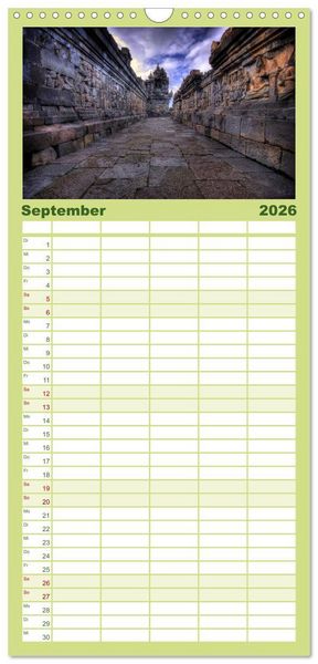 Produktbild: Familienplaner 2026 - Kambodscha &bull; Angkor Wat mit 5 Spalten (Wandkalender, 21 x 45 cm) CALVENDO