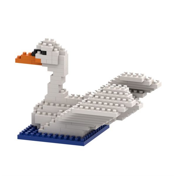 Produktbild: BRIXIES 200130 - Schwan, 3D Konstruktionsbausatz aus Ministeinen, 119 Teile